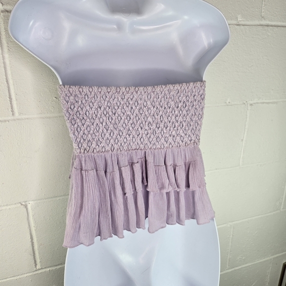 Free People One Adella Corset Cami Lilac Lace Strapless Top - Picture 9 of 11